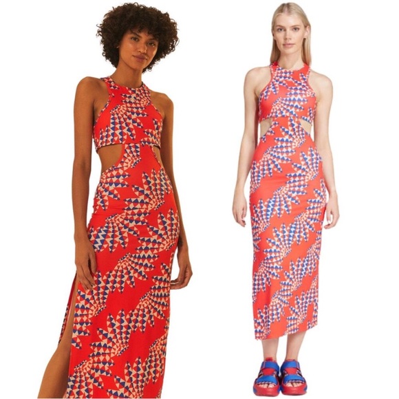 adidas farm psychedelic wave red dress Vestido Farm Adidas Psychedelic Wave Vermelho G | Farm Nunca Usado 100176827
